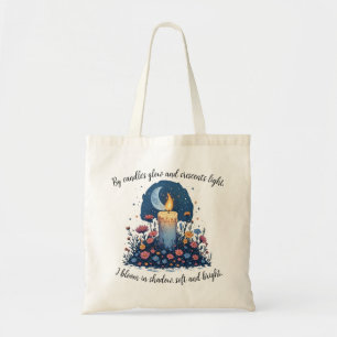 Kaars & Bloemen Onder de Maan Hemelse Kunst Tote Bag