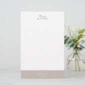 Kaars, borstel, spa & wellness briefpapier (Staand voorkant)