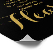 Kaars 'Gold & Black Memory' voor trouwfeest Poster (Hoek)