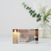 Kaars, hete rotsen visitekaartje (Staand voorkant)