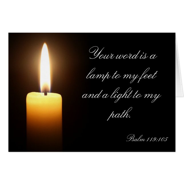 Kaars in de donkere kaart (Voorkant Horizontaal)