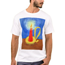 Kaars in de donkere kleur schilderij