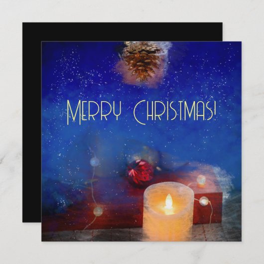 Kaars in de kerstnacht (Voorkant / Achterkant)