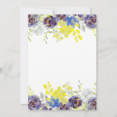 Kaars Lantaarn Blauw Geel Repetitie Diner Kaart (Achterkant)