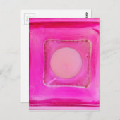 Kaars, lichtroze liefdeskaarslicht briefkaart (Voorkant / Achterkant)