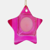 Kaars, lichtroze liefdeskaarslicht keramisch ornament (Rechts)