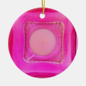 Kaars, lichtroze liefdeskaarslicht keramisch ornament (Voorkant)