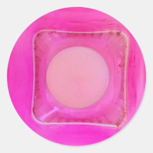 Kaars, lichtroze liefdeskaarslicht ronde sticker