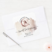 Kaars modern productlabel - zwart, roze jar vierkante sticker (Envelop)