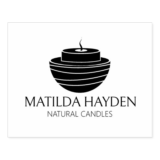 Kaars Small Business Packaging Rubberstempel (Afrduk)