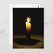 Kaars, vlam. briefkaart (Voorkant / Achterkant)
