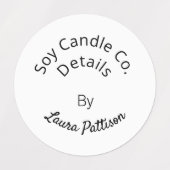 Kaarsbedrijf voeg de website van het naambedrijf e labels (Design 2)