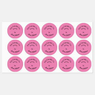 Kaarsbedrijf voeg de website van het naambedrijf e labels