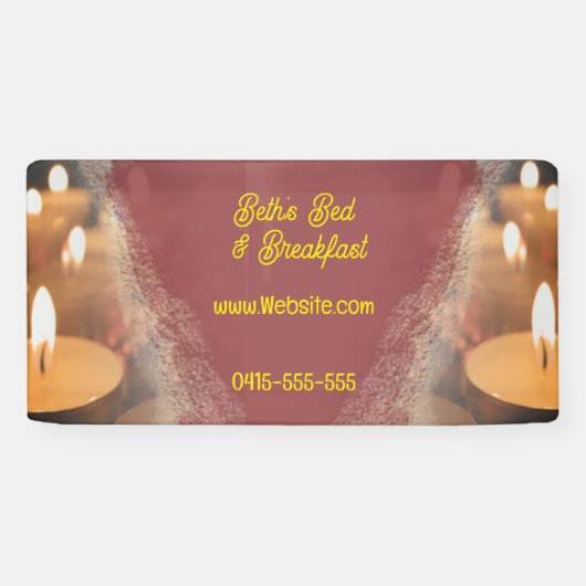 Kaarsen Aangepaste naam Banner Signaal (Horizontaal)