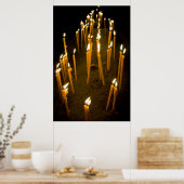 Kaarsen aangestoken in een kerk, Armenië Poster (Keuken)