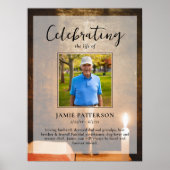 Kaarsen Bijbel Feest van het Leven Foto Uitvaart Poster (Voorkant)