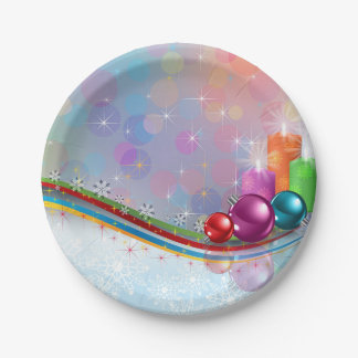 Kaarsen en Ornamenten Papieren Bordje