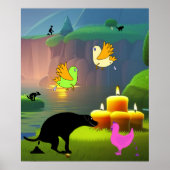 Kaarsen helpen niet met pooping poster (Voorkant)