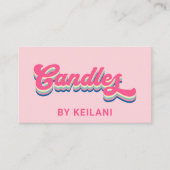 Kaarsen Kaarsenmaker Groovy Retro Kleurrijk Visitekaartje (Voorkant)