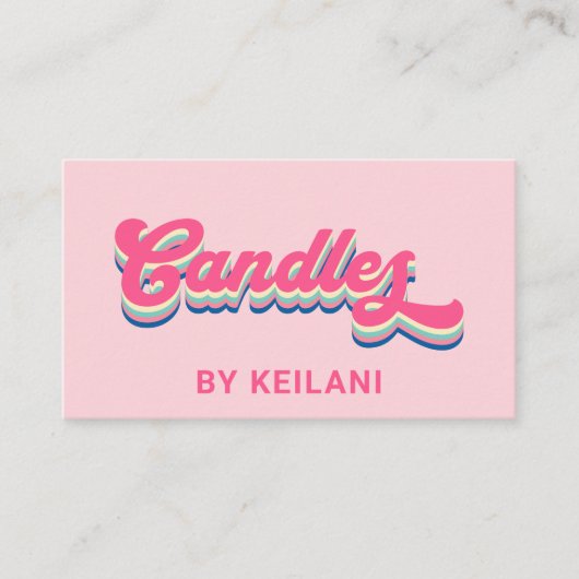 Kaarsen Kaarsenmaker Groovy Retro Kleurrijk Visitekaartje (Voorkant)