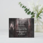 Kaarsen Lichte Rozen Gothic Weddenschap Kaart (Staand voorkant)