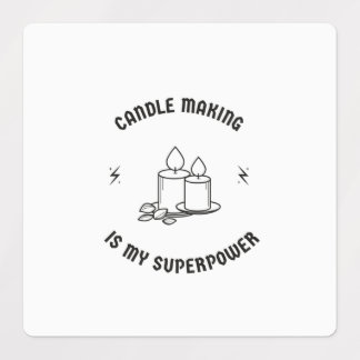 Kaarsen maken is mijn supermacht labels