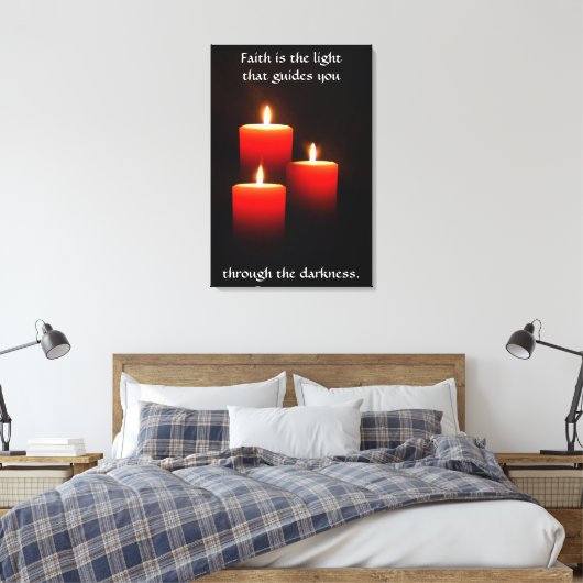 Kaarsen met handmatige weergave op zwart canvas af (Insitu (Slaapkamer))