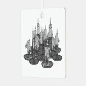 kaarsen metalen ornament (Voorkant links)