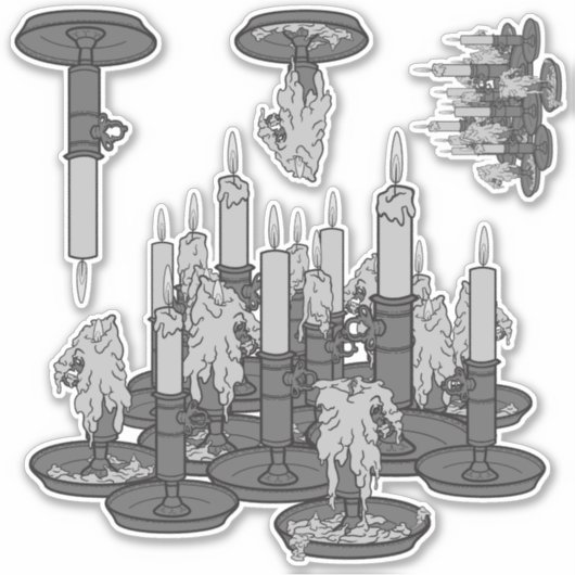 kaarsen sticker (Voorkant)