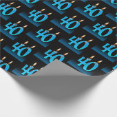 Kaarsen van de 40e verjaardag met Eyeballen Cadeaupapier (Hoek)