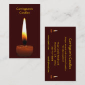 kaarsen visitekaartje (Voorkant / Achterkant)
