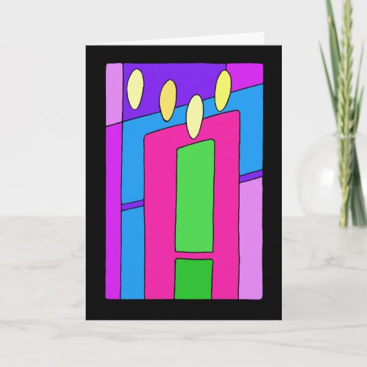 Kaarsen voor kerstmis feestdagen kaart (Voorkant)