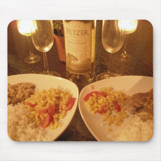 Kaarsen voor lichte maaltijden muismat (Voorkant)