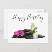 Kaarsen voor warme steen, orchidee ventilator uit briefkaart (Voorkant / Achterkant)