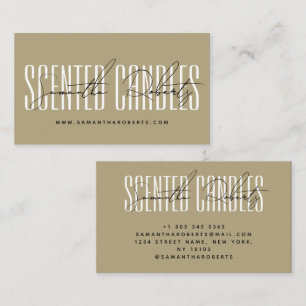 Kaarsenmaker moderne typografie script goud visitekaartje