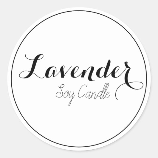 Kaarsetiketten Ronde Sticker (Voorkant)