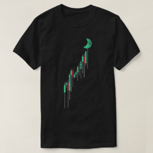 Kaarsgrafiek Naar De Maan T-shirt
