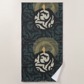 kaarslicht scroll yoga handdoek (Voorkant)