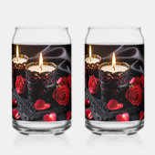 Kaarsverlichte Romance Drinkware Set Blikvorm Glas (Achterkant)