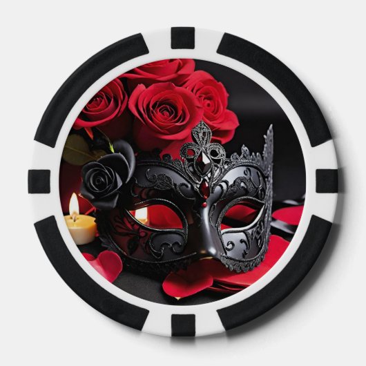 Kaarsverlichte Romance Poker Chips (Voorkant)