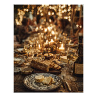 Kaarsverlichte wijn- en broodfeest