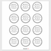 Kaarswaarschuwingslabel generiek sticker (Vel)