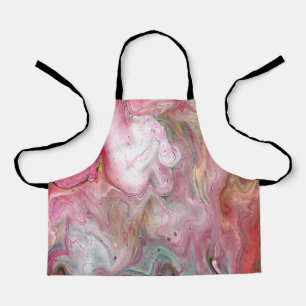 Kaarszacht roze groen Abstract Schort