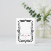 Kaart 07 met Logo handgetekende Lijst oorringen we Visitekaartje (Staand voorkant)