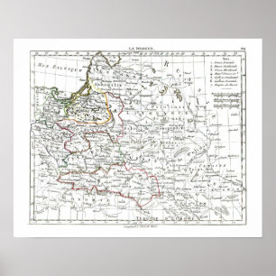 Kaart 1806 - La Pologne Poster