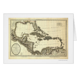 kaart 1806 van West-Indië en de Golf van Mexico