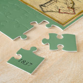  kaart 1837 Hawaii - Hawaiiaanse eilanden Legpuzzel (Zijkant)