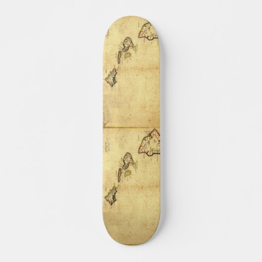  kaart 1837 Hawaii - Hawaiiaanse eilanden Skateboard (Voorkant)