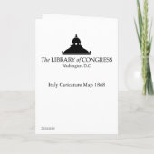 Kaart 1868 van de Karikatuur van Italië (Achterkant)