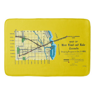 Kaart 1899 van Chicago het Wieg van Harrison van Badmat